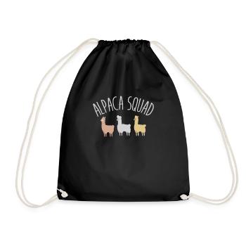 Alpaca Girl Lama Alpaca Squad Team - Sac de sport léger - noir - Devant