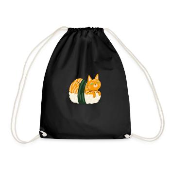 Sushi Chats TShirt Kawaii Chatons idée cadeau - Sac de sport léger - noir - Devant