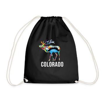 Chemise Elk State du Colorado - Cadeau Elk Hunter - Elk H - Sac de sport léger - noir - Devant