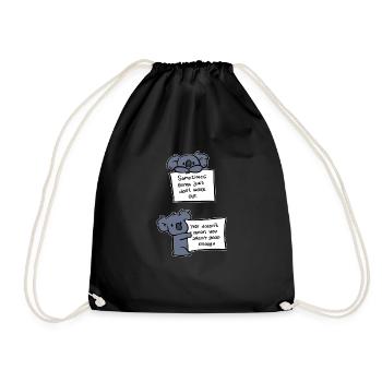 You're a good enough optimistic gift - Drawstring Bag - black - Front