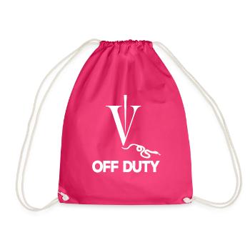 Dienstfrei Outfit I Off Duty I Lustiges Tierarzt - Turnbeutel - Fuchsia - Vorne