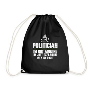Politicien que je ne dis pas, je ne fais que vous expliquer - Sac de sport léger - noir - Devant