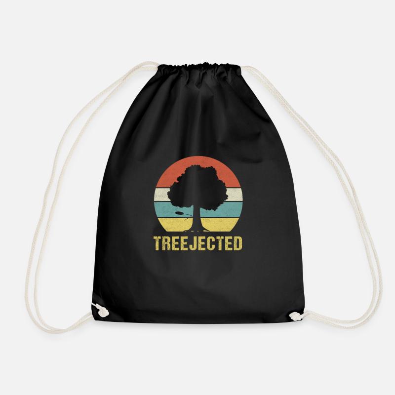 Disc Golf Treejected Design für einen Disc-Golf - Turnbeutel - Schwarz