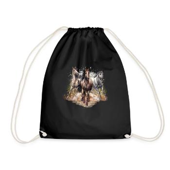 cheval - Sac de sport léger - noir - Devant