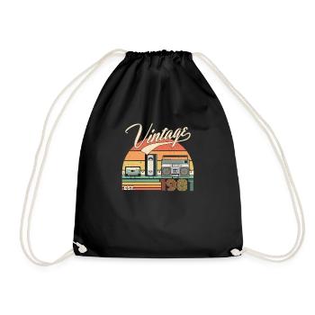 Vintage 1981 40e anniversaire cadeau de quarante ans - Sac de sport léger - noir - Devant