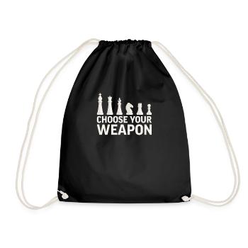 Échecs joueur d'échecs jeu d'échecs pièces d'échecs - Sac de sport léger - noir - Devant