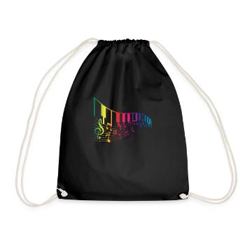 Piano melody - Drawstring Bag - black - Front