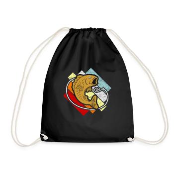 fishing - Drawstring Bag - black - Front