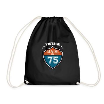 Vintage Made In 75 Sport 1975 Cadeau anniversaire - Sac de sport léger - noir - Devant