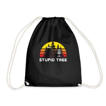 Drôle de chemise de golf à disque - Stupid Tree Funny Disc Gol - Sac de sport léger - noir - Devant