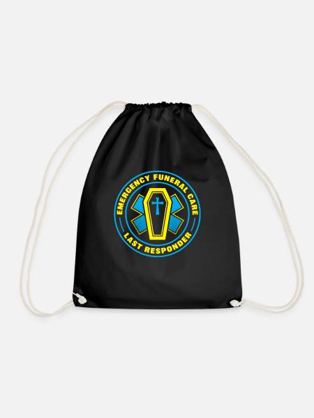 Last responder funeral director embalmer mortician - Drawstring Bag - black