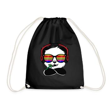 Lunettes arc-en-ciel Cool Panda - Écouteurs Surohr - Sac de sport léger - noir - Devant