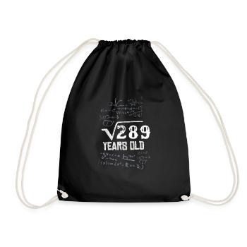 17.Geburtstag Geschenk 17 Jahre Mathe Formel - Turnbeutel - Schwarz - Vorne