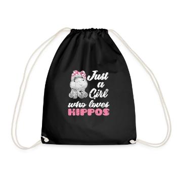 Hippo - Turnbeutel - Schwarz - Vorne