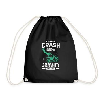 Dirt bike Apparel - Drawstring Bag - black - Front
