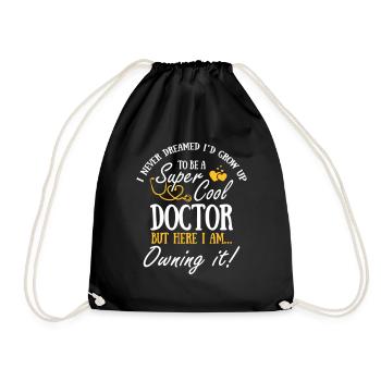 Docteur super cool - Sac de sport léger - noir - Devant