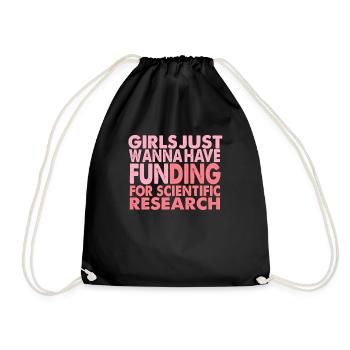 Les filles veulent juste avoir un financement pour la science - Sac de sport léger - noir - Devant