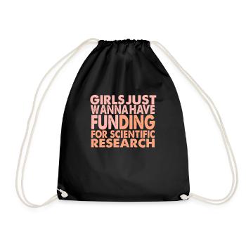 Les filles veulent juste avoir un financement pour la science - Sac de sport léger - noir - Devant