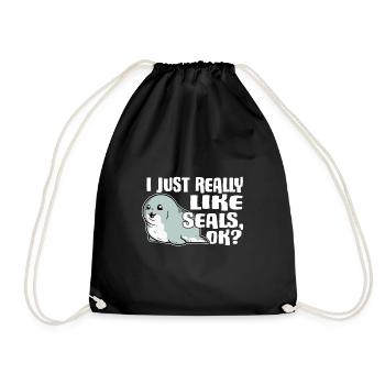 I Just Really Like Seals Ok Robbe Idée cadeau - Sac de sport léger - noir - Devant