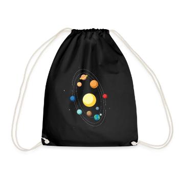 Solar System Classic Space Gift Idea - Drawstring Bag - black - Front