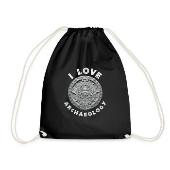 J'aime l'archéologie calendrier aztèque - Sac de sport léger - noir - Devant