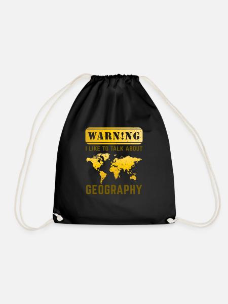 I Like To Talk About Geography Teacher Gift - Turnbeutel - Schwarz