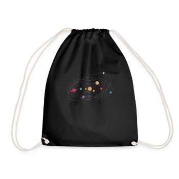 Space Astronomy Milky Way Gift Idea - Drawstring Bag - black - Front