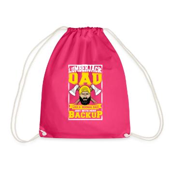 Lumberjack - Drawstring Bag - fuchsia - Front