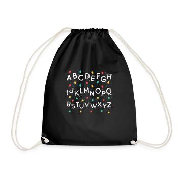Funny ABC Alphabet Christmas Teacher Gift - Turnbeutel - Schwarz - Vorne
