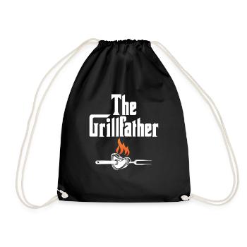 Grillfather drôles de parties de barbecue - Sac de sport léger - noir - Devant