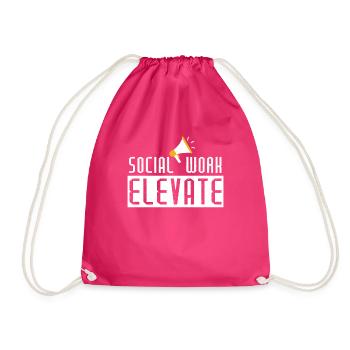 Soziale Arbeit Elevate - Turnbeutel - Fuchsia - Vorne