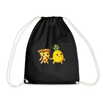 Pizza Hawaï Pizza Ananas Manger Pizza & Ananas - Sac de sport léger - noir - Devant