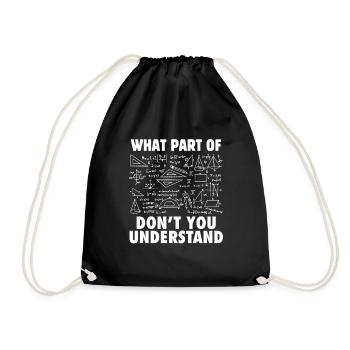 Math equations of which you can get the forms - Drawstring Bag - black - Front
