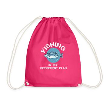 Fishing - Drawstring Bag - fuchsia - Front
