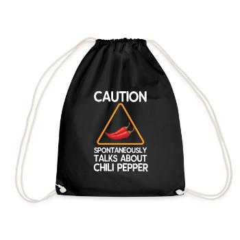 Chili pepper - Drawstring Bag - black - Front