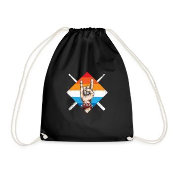 T-Shirt Tambour Batteur Tambour Tambour - Sac de sport léger - noir - Devant