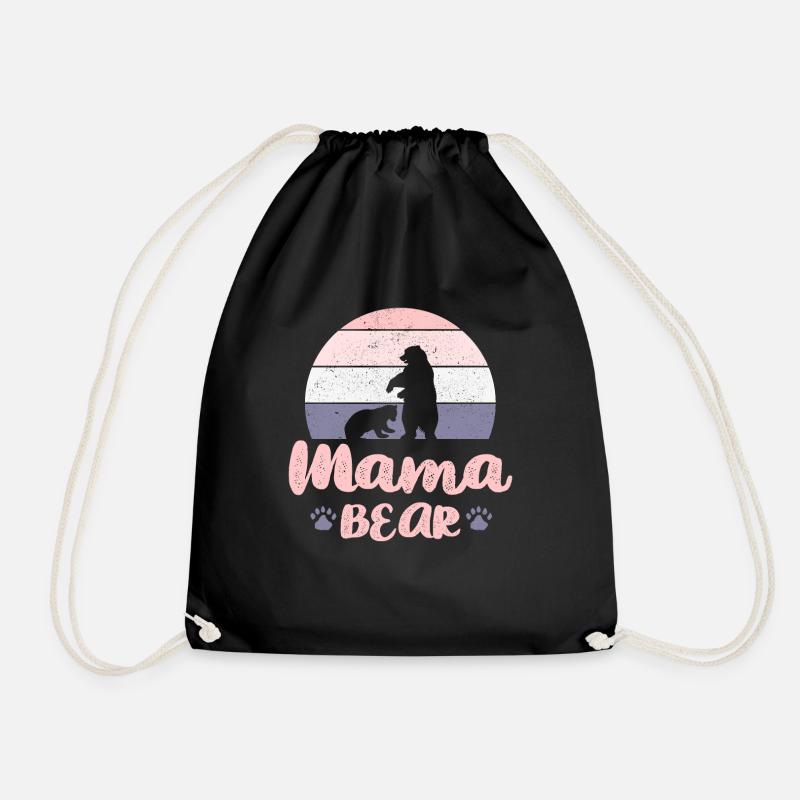Mama Bear geschenk für mutter mamabär - Turnbeutel - Schwarz