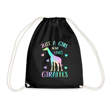 Juste une fille qui aime les girafes - Sac de sport léger - noir - Devant