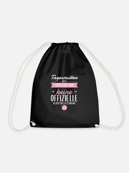 Tagesmutter Design für eine Tagesmutter - Turnbeutel - Schwarz