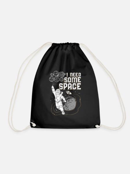 Ich brauche ein Weltraumdruckgeschenk Astronaut Aerospace - Turnbeutel - Schwarz