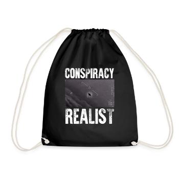 Conspiracy Realist Spaceship UFO Alien Theories Fu - Sac de sport léger - noir - Devant