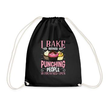 Cuisson de l'humour de boulanger de petit gâteau rugueux - Sac de sport léger - noir - Devant