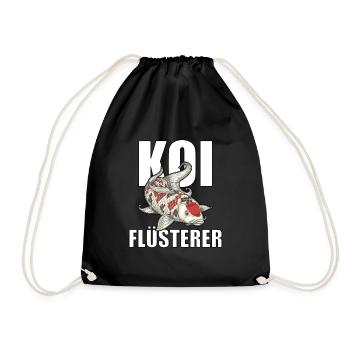 lustiges Koi Kois Koi Flüsterer Karpfen Geschenk - Turnbeutel - Schwarz - Vorne