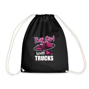 Cette fille aime les trucks Coole Idée de cadeau - Sac de sport léger - noir - Devant