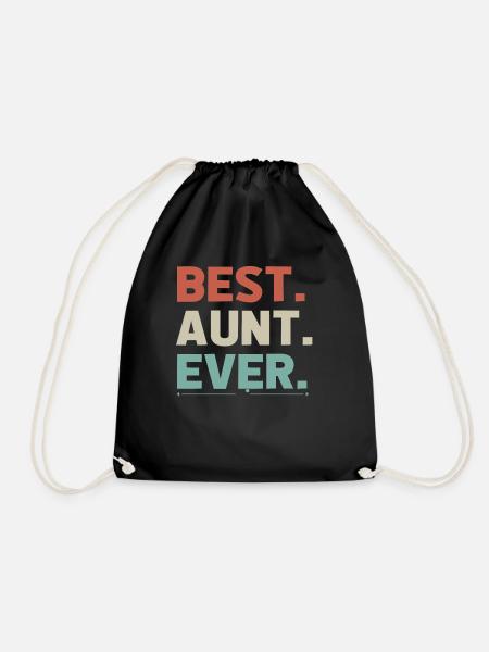 Best Aunt Ever, Aunt Gift, Aunt TShirt, Aunt Shirt - Turnbeutel - Schwarz