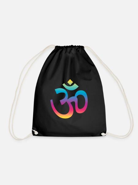 Om Zeichen Spirituell Meditation Om Zeichen Damen - Turnbeutel - Schwarz