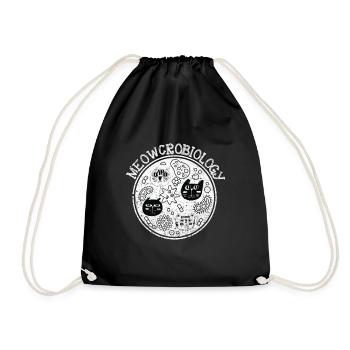 Chat de science microbiologie Meowcrobiologie - Sac de sport léger - noir - Devant