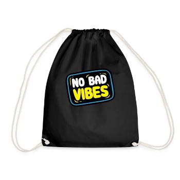 No Tavern Vibes - Vibes Sticker - Drawstring Bag - black - Front