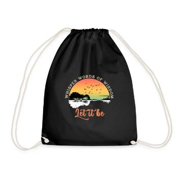 Let It Be Wisdom - Drawstring Bag - black - Front