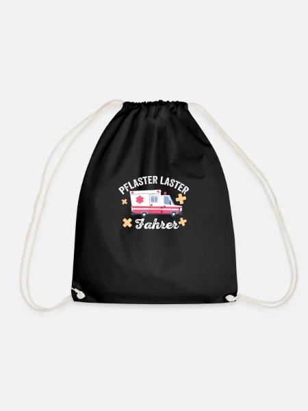 Ich Bin Pflasterlaster Fahrer Sanitöter Geschenk - Turnbeutel - Schwarz